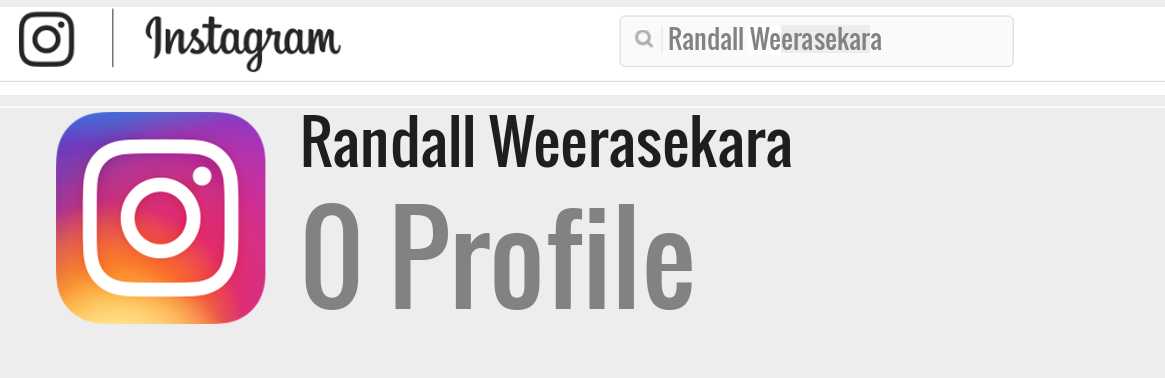 Randall Weerasekara instagram account