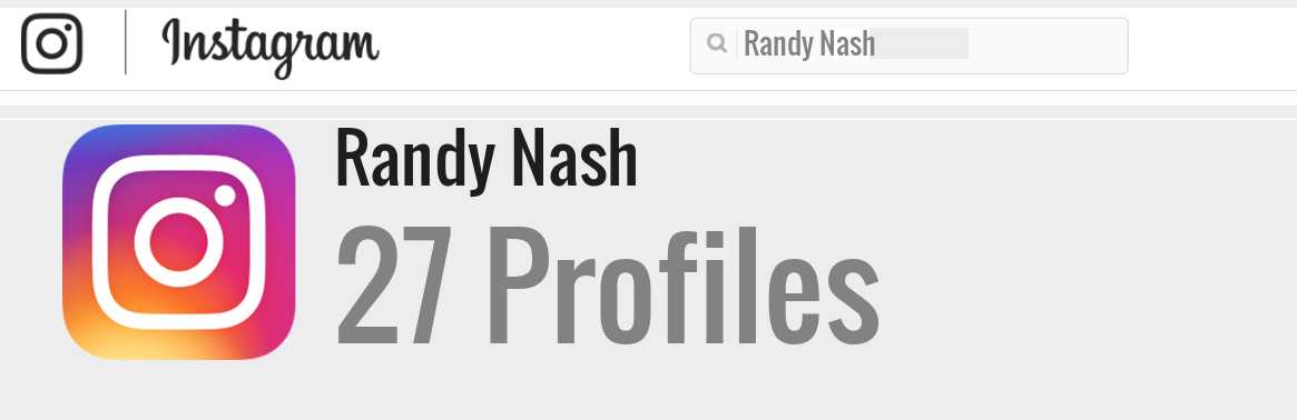 Randy Nash instagram account