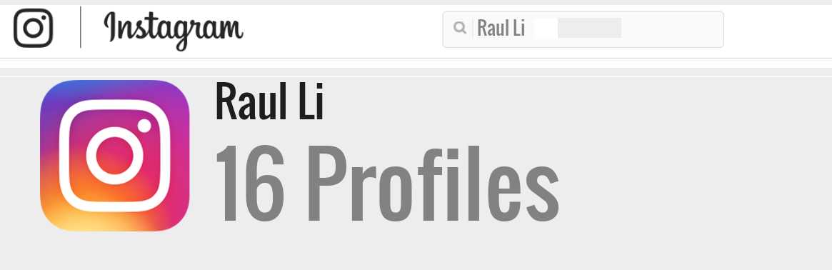 Raul Li instagram account