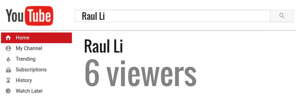 Raul Li youtube subscribers
