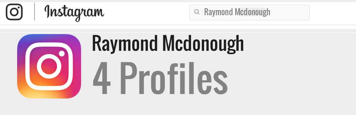 Raymond Mcdonough instagram account