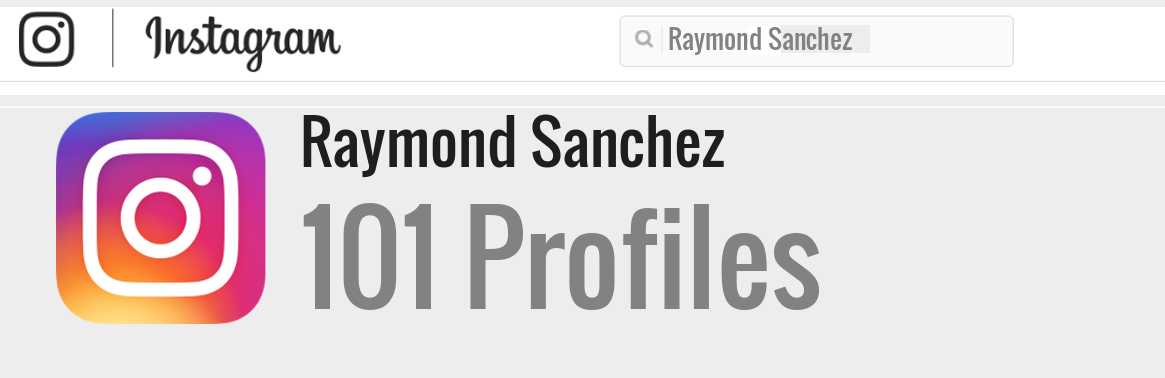 Raymond Sanchez instagram account