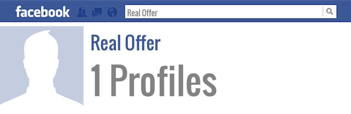 Real Offer facebook profiles