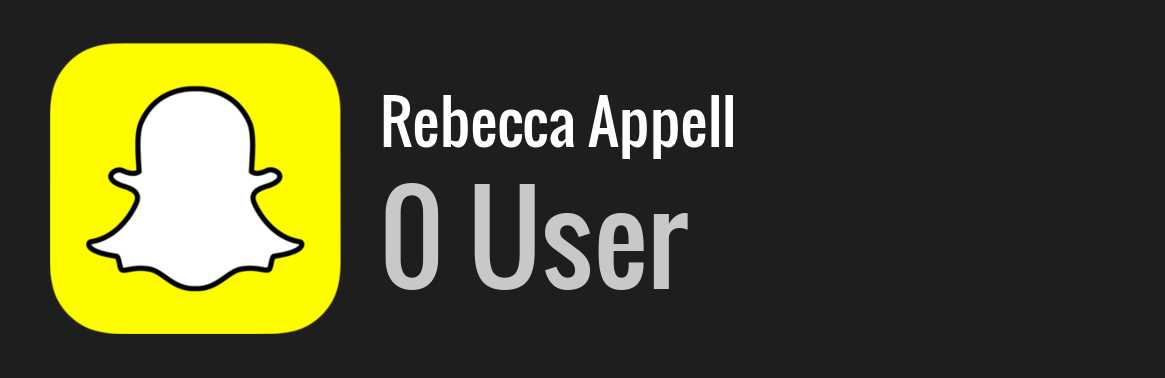 Rebecca Appell snapchat