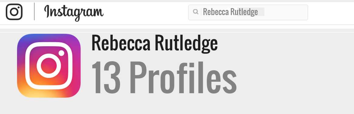 Rebecca Rutledge instagram account