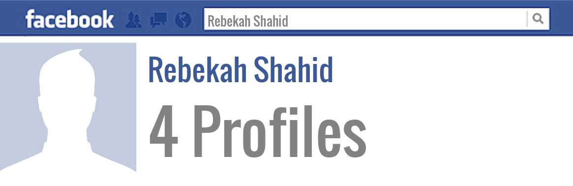 Rebekah Shahid facebook profiles