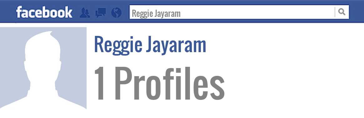 Reggie Jayaram facebook profiles