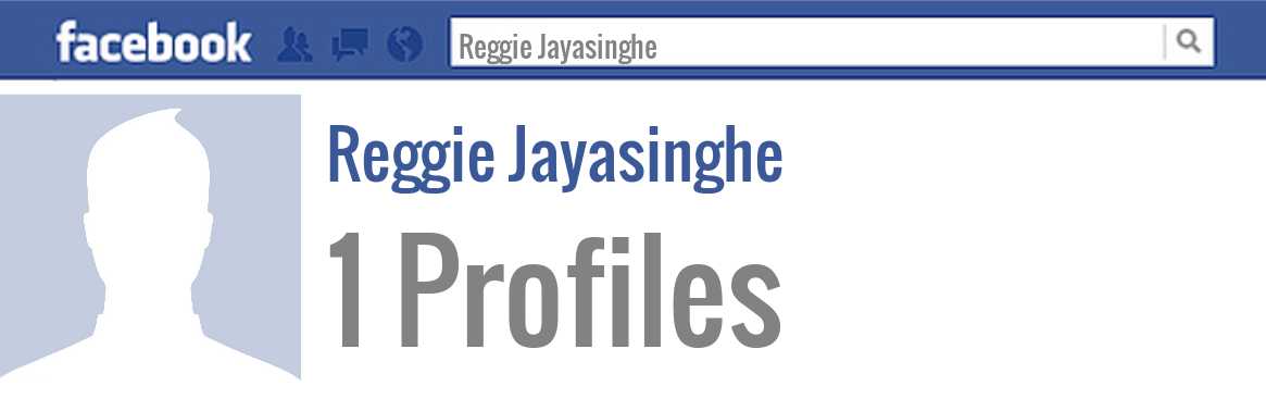 Reggie Jayasinghe facebook profiles
