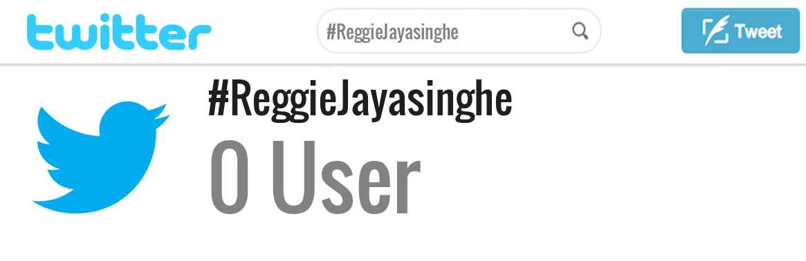 Reggie Jayasinghe twitter account