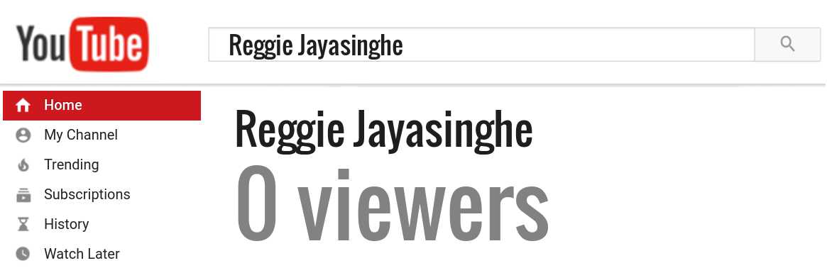 Reggie Jayasinghe youtube subscribers