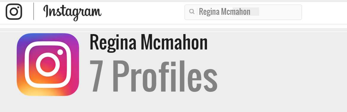 Regina Mcmahon instagram account