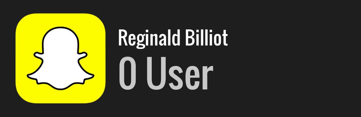 Reginald Billiot snapchat