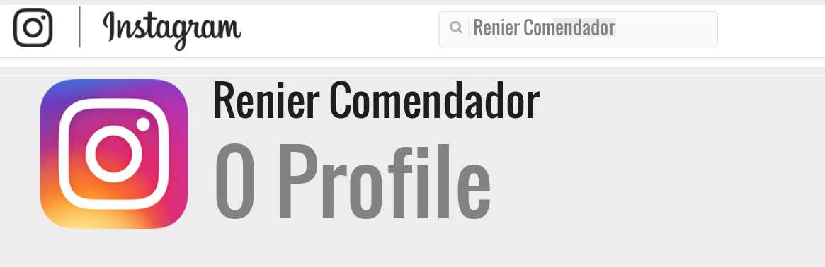 Renier Comendador instagram account