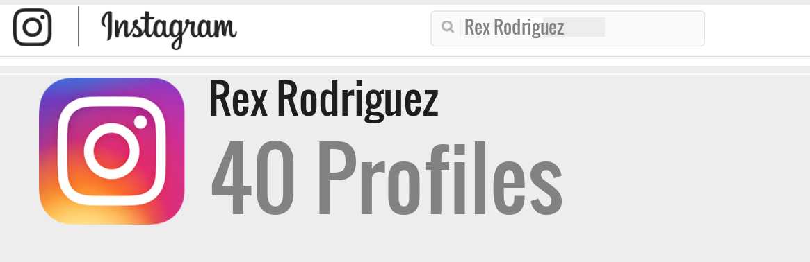 Rex Rodriguez instagram account