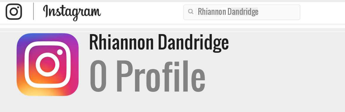 Rhiannon Dandridge instagram account