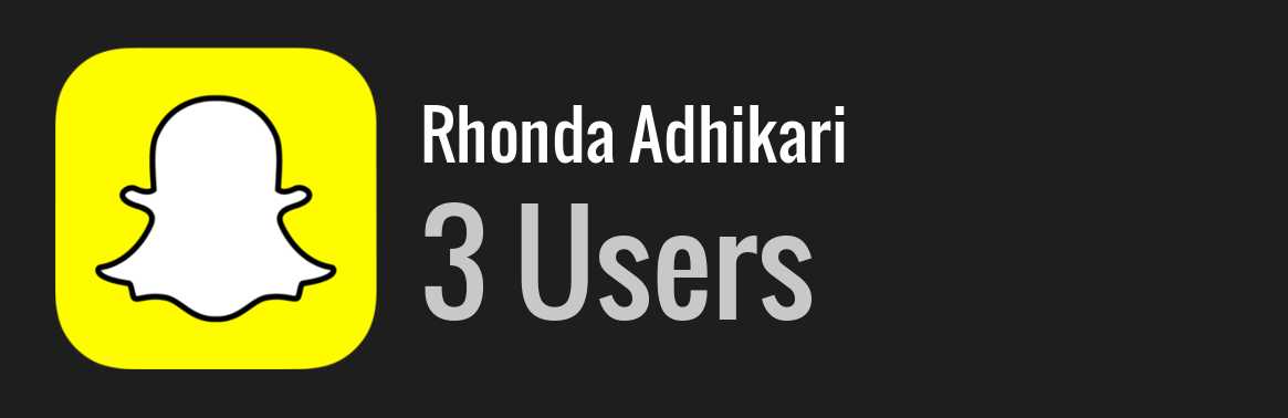 Rhonda Adhikari snapchat