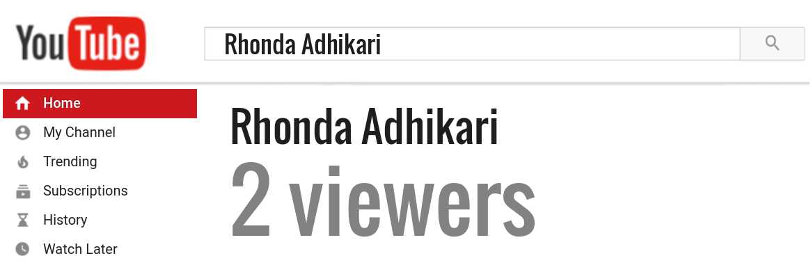 Rhonda Adhikari youtube subscribers