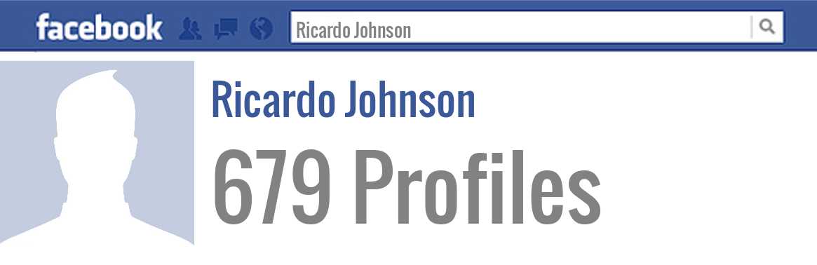 Ricardo Johnson facebook profiles