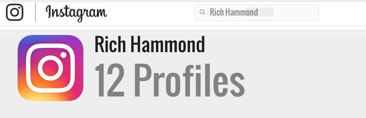 Rich Hammond instagram account