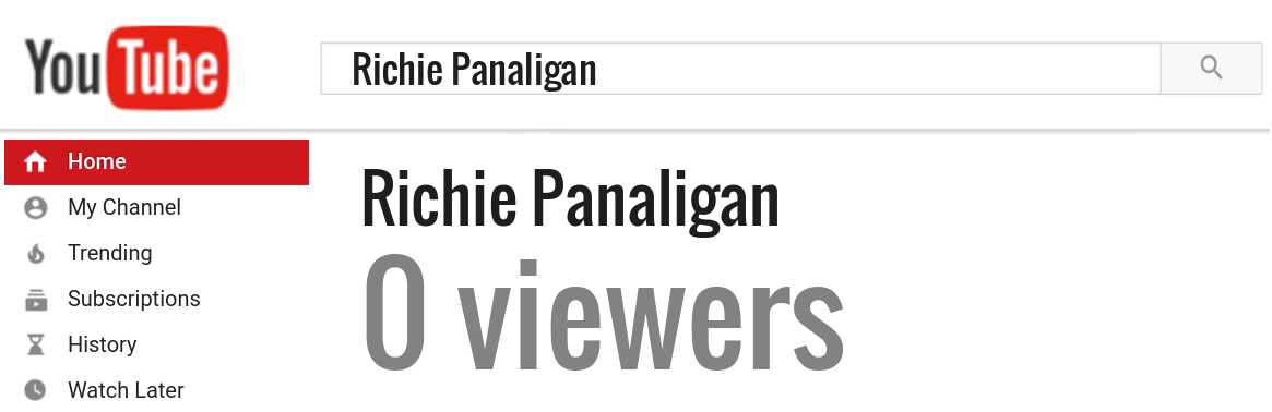 Richie Panaligan youtube subscribers