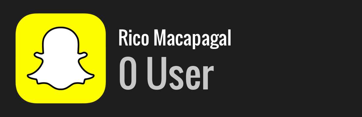 Rico Macapagal snapchat
