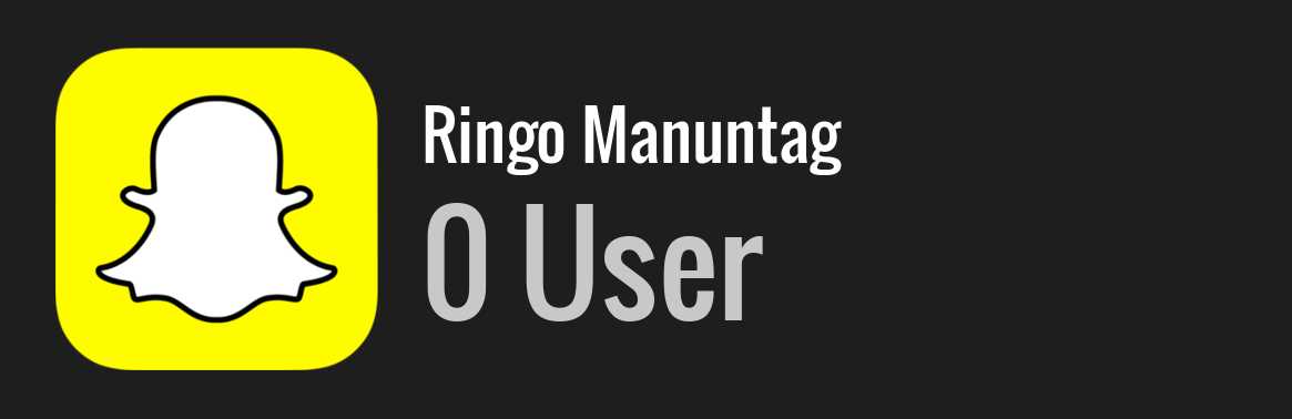 Ringo Manuntag snapchat