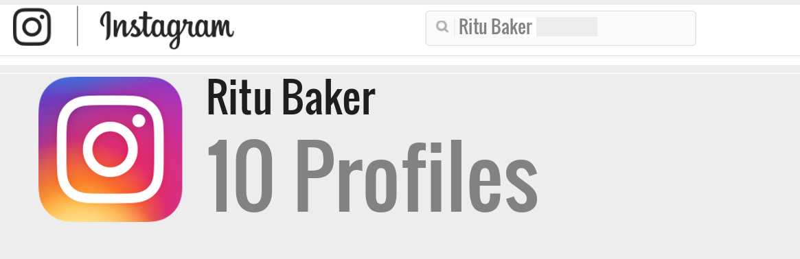Ritu Baker instagram account