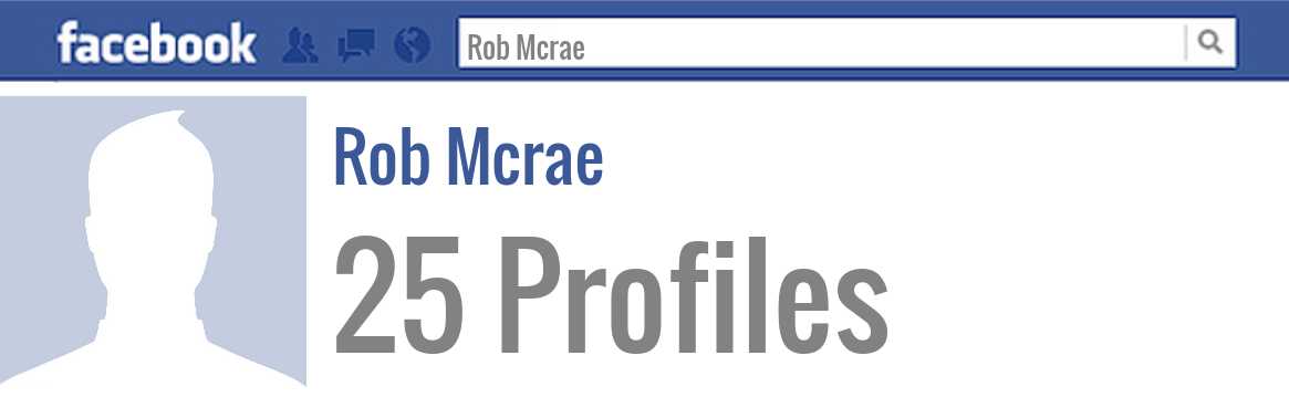 Rob Mcrae facebook profiles
