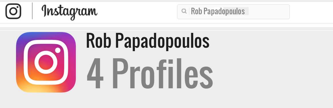 Rob Papadopoulos instagram account