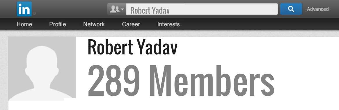 Robert Yadav linkedin profile
