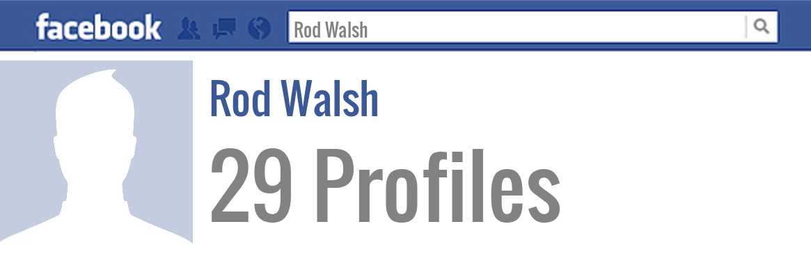 Rod Walsh facebook profiles