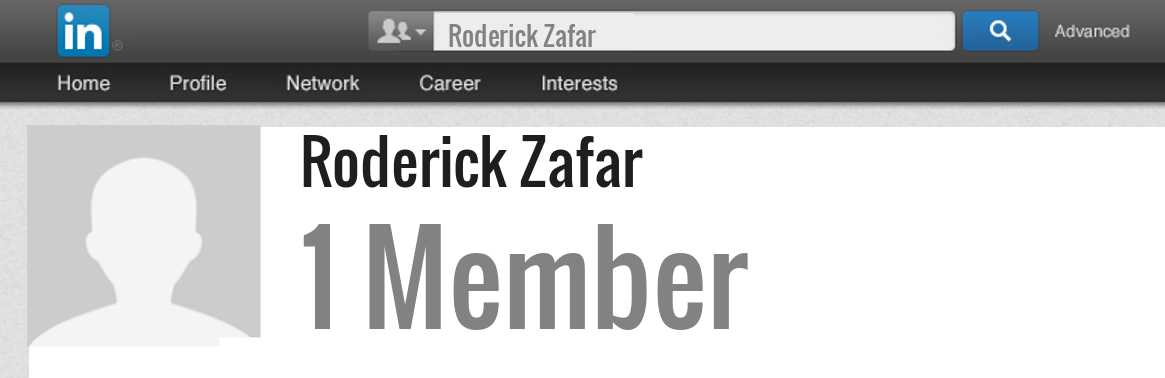 Roderick Zafar linkedin profile