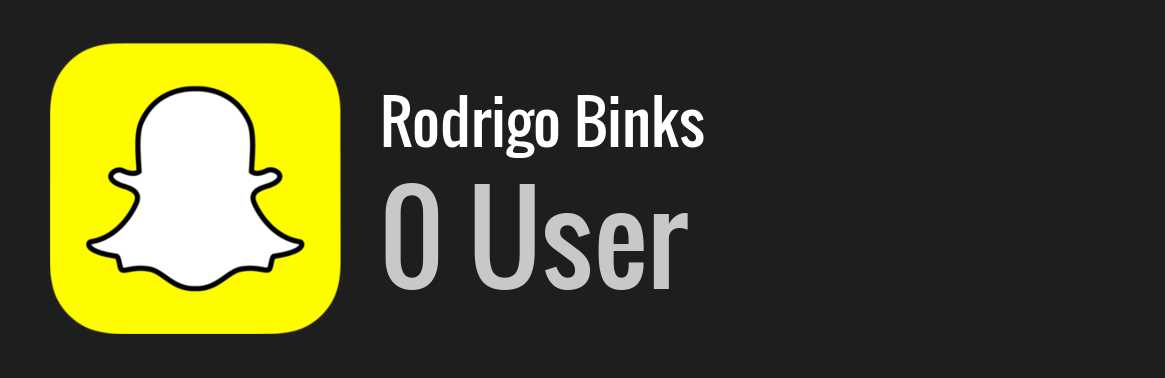 Rodrigo Binks snapchat