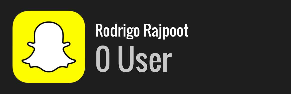 Rodrigo Rajpoot snapchat