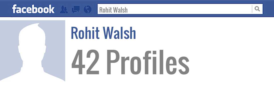 Rohit Walsh facebook profiles