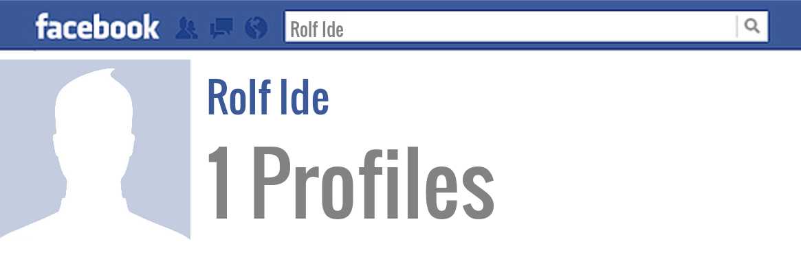 Rolf Ide facebook profiles