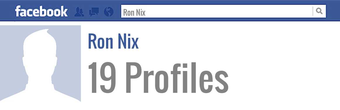 Ron Nix facebook profiles