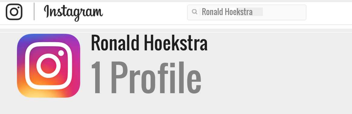Ronald Hoekstra instagram account