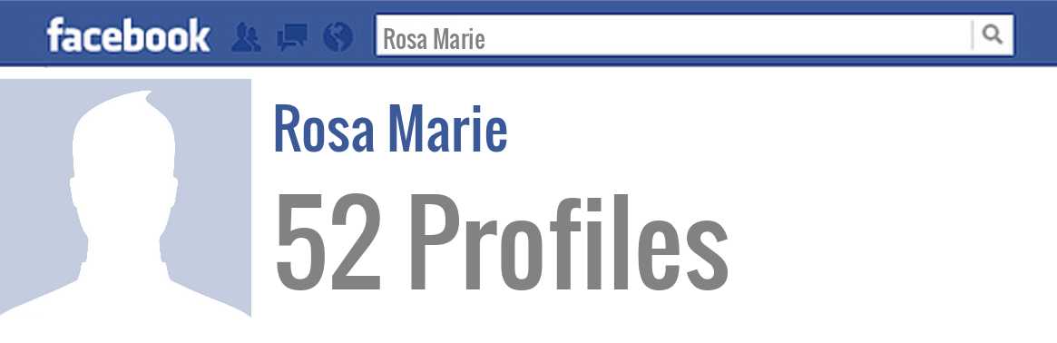Rosa Marie facebook profiles