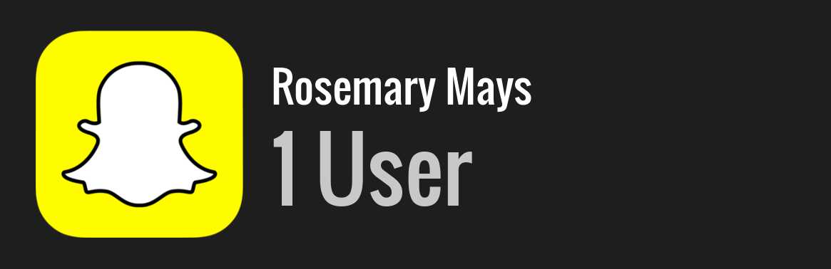 Rosemary Mays snapchat