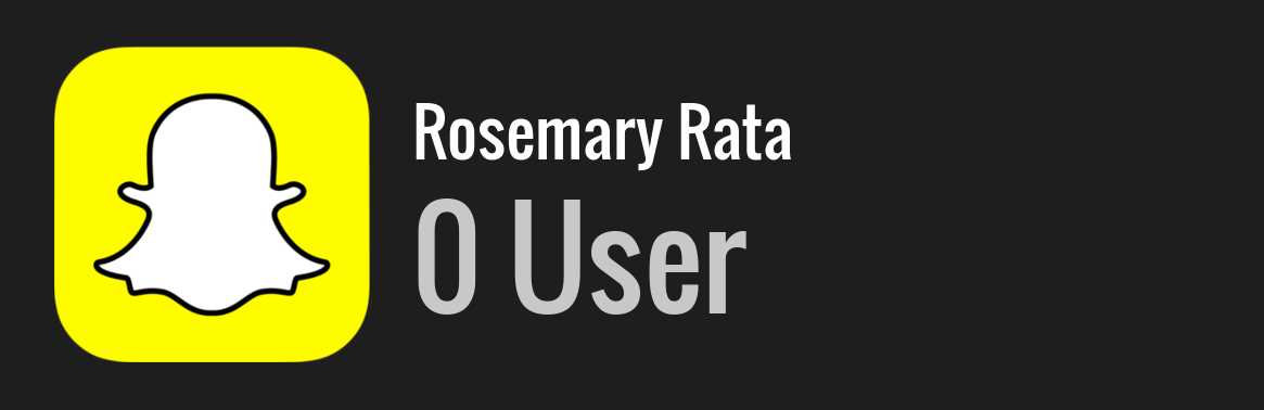 Rosemary Rata snapchat