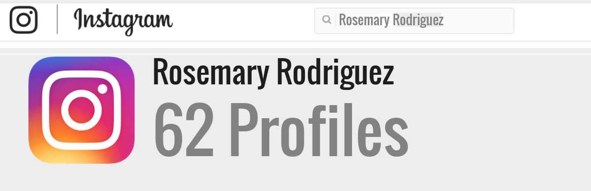 Rosemary Rodriguez instagram account