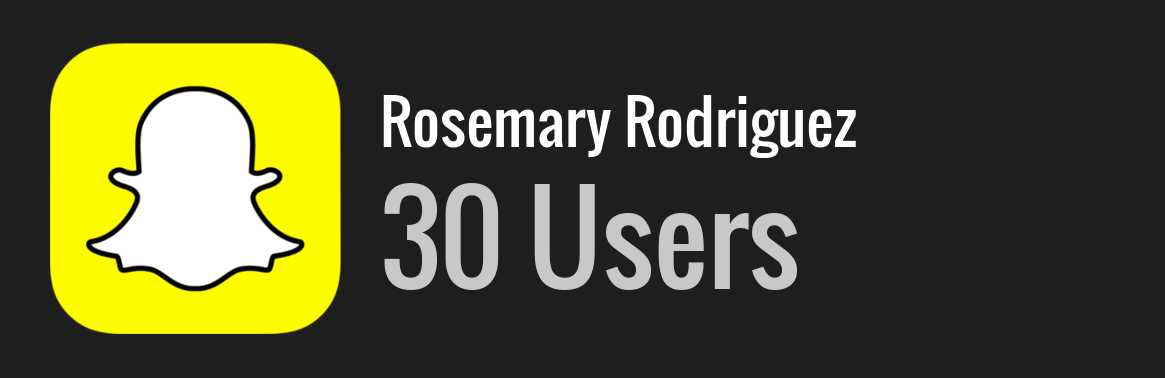 Rosemary Rodriguez snapchat