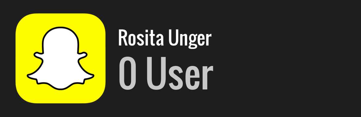 Rosita Unger snapchat