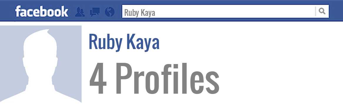 Ruby Kaya facebook profiles