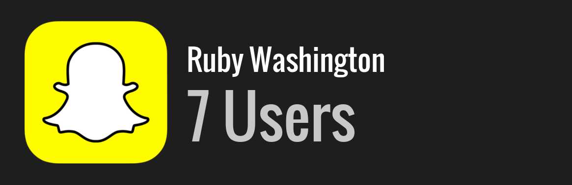 Ruby Washington snapchat