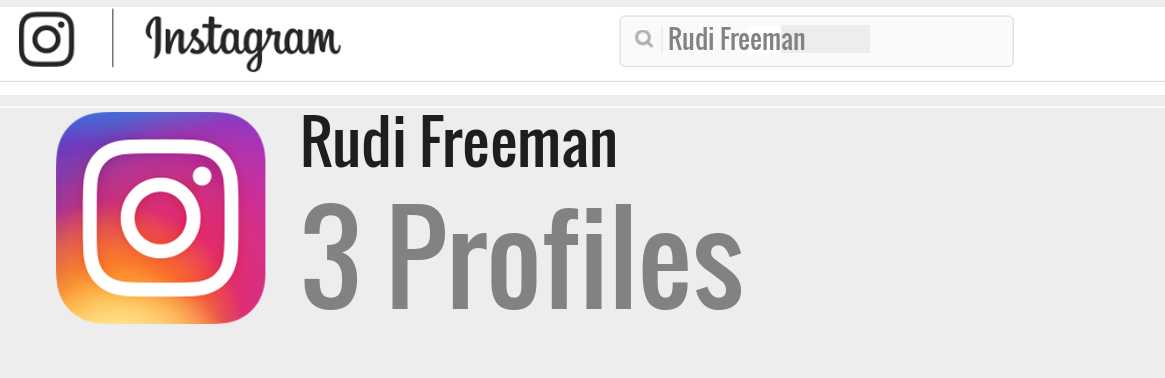 Rudi Freeman instagram account
