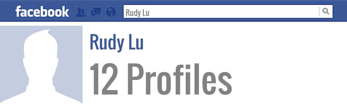 Rudy Lu facebook profiles