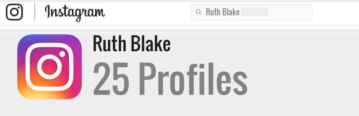 Ruth Blake instagram account