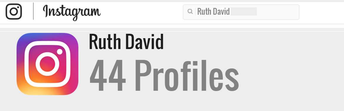 Ruth David instagram account